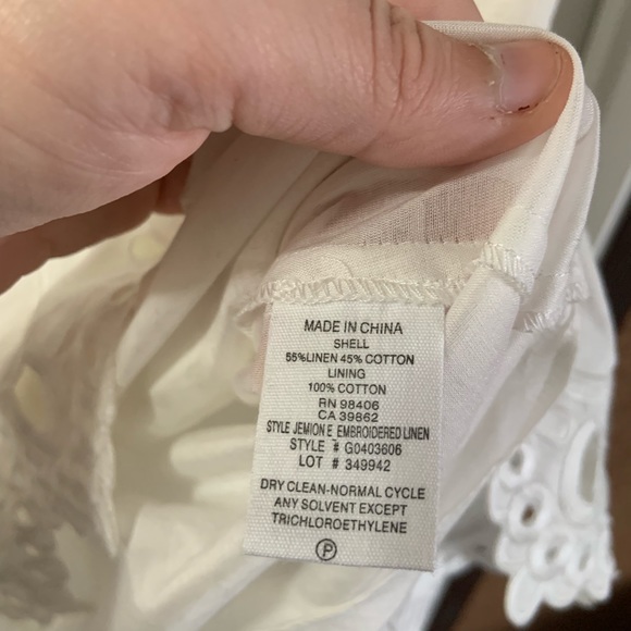 NWT Theory Jemion E White embroidered Eyelet Dress - Picture 7 of 8